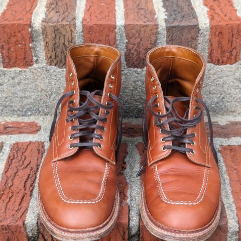 View photo of Alden Indy Boot in Papaya Pegasus Calfskin