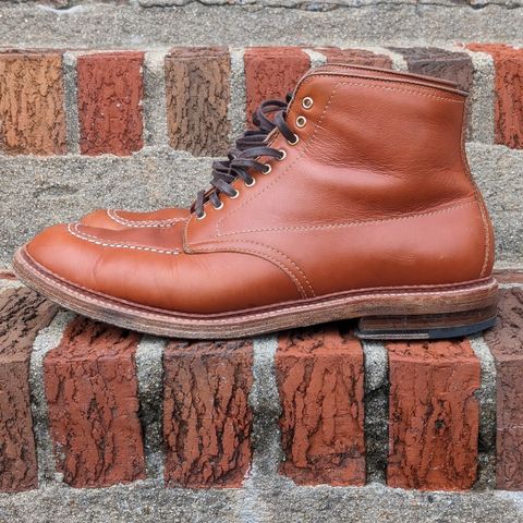 View photo of Alden Indy Boot in Papaya Pegasus Calfskin