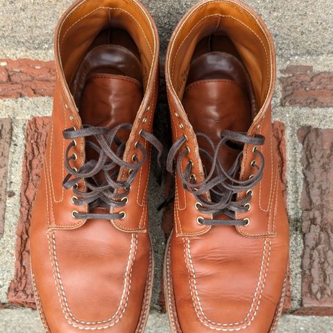 View photo of Alden Indy Boot in Papaya Pegasus Calfskin