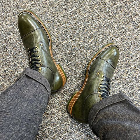 Iron Boots Type 1 in Horween Green Patinated Pioneer Raindeer