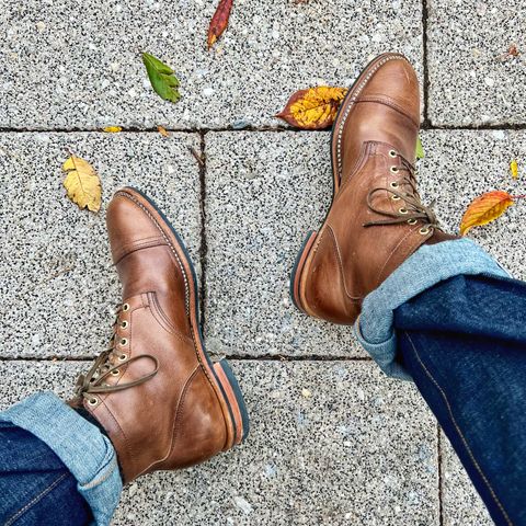 View photo of Viberg Service Boot PCT in Horween Natural Chromexcel