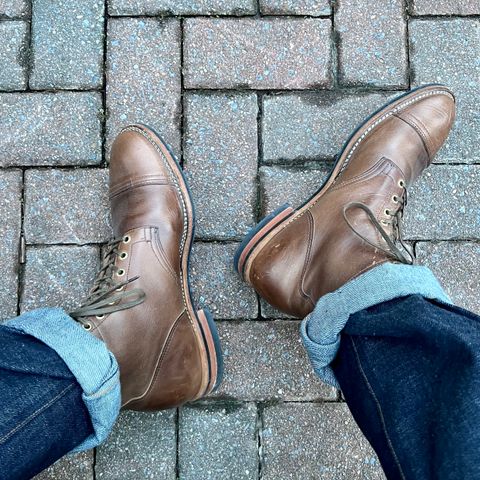 View photo of Viberg Service Boot PCT in Horween Natural Chromexcel