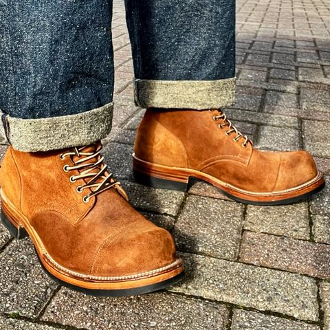 Viberg Service Boot PCT in Horween Aged Bark Chamois Roughout