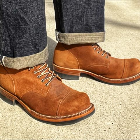 Viberg Service Boot PCT in Horween Aged Bark Chamois Roughout