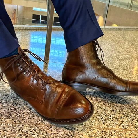 View photo of Crockett & Jones Coniston in Horween Dark Cognac Hatch Grain Shell Cordovan