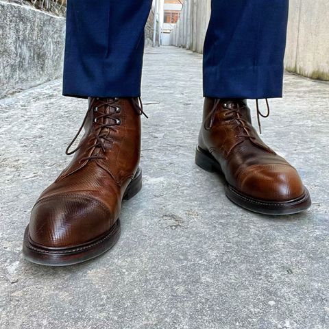 View photo of Crockett & Jones Coniston in Horween Dark Cognac Hatch Grain Shell Cordovan