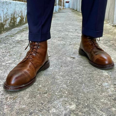 View photo of Crockett & Jones Coniston in Horween Dark Cognac Hatch Grain Shell Cordovan