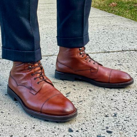 Edward Green Galway in Rosewood Country Calf