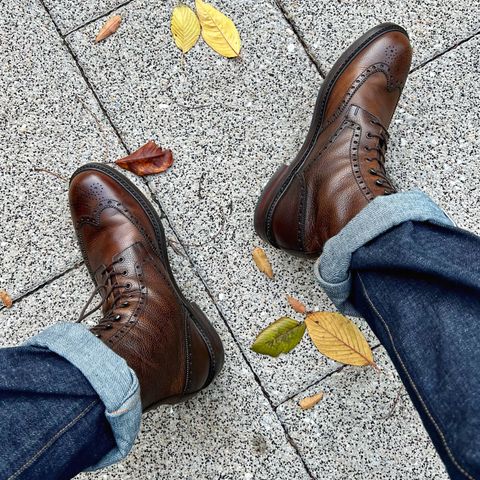 Crockett & Jones Islay in Dark Brown Scotch Grain