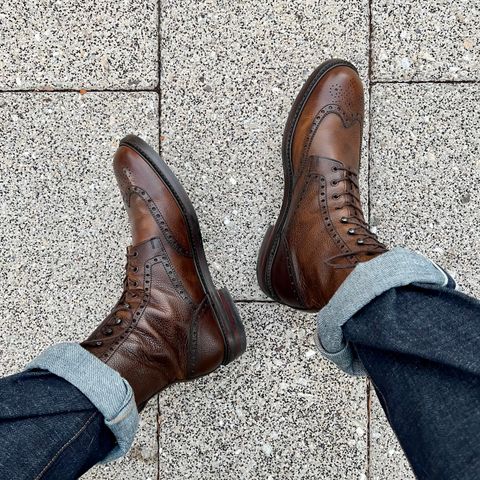 Crockett & Jones Islay in Dark Brown Scotch Grain