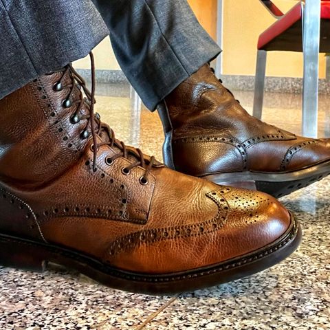 Crockett & Jones Islay in Dark Brown Scotch Grain