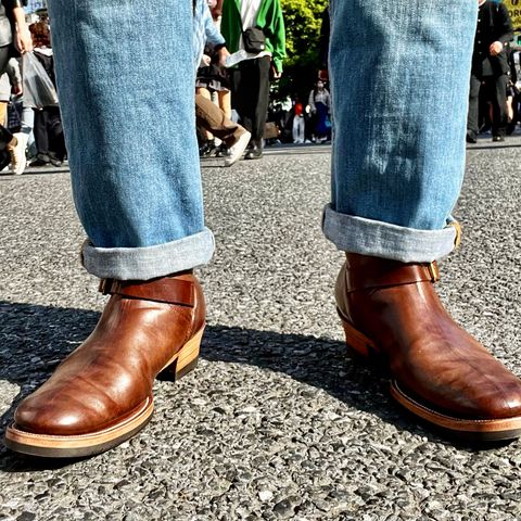 Search result thumbnail of Clinch Engineer Boots 11-Inch Height in Brown-Overdyed Horsebutt