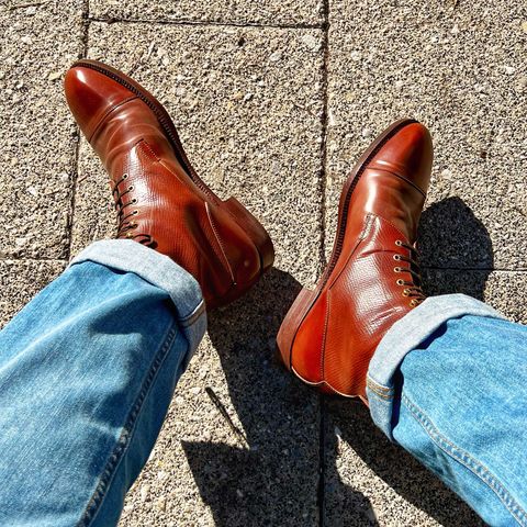 View photo of Enzo Bonafe Balway in Horween Color 4 Shell Cordovan