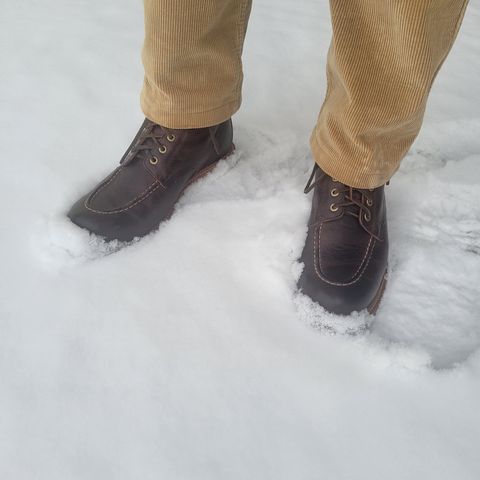 Grant Stone Brass Boot in C.F. Stead Dark Burgundy Kudu