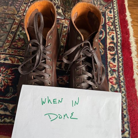 Allen Edmonds Discovery Lace To Toe in Allen Edmonds Brown Vegetable Tanned