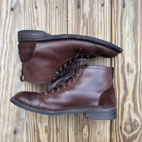 Allen Edmonds Discovery Lace To Toe in Allen Edmonds Brown Vegetable Tanned
