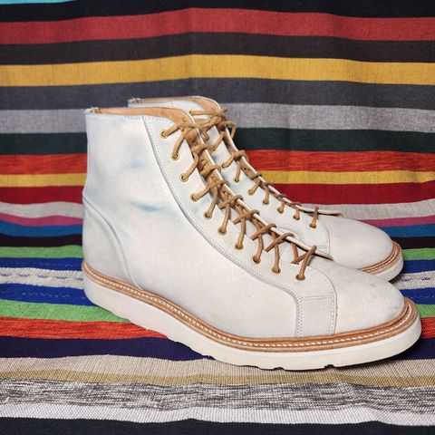 Tricker's x Division Road Super Monkey Boot in C.F. Stead Bone Nubuck Kudu