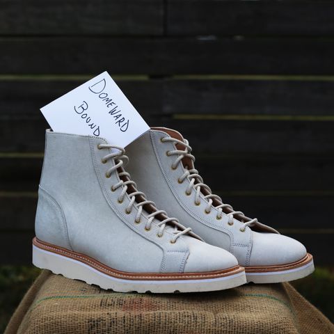 Tricker's x Division Road Super Monkey Boot in C.F. Stead Bone Nubuck Kudu