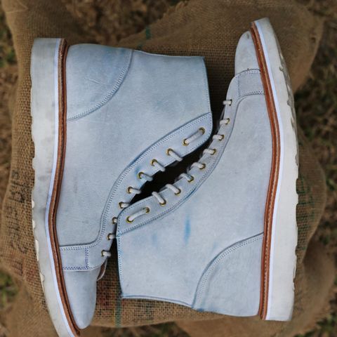Tricker's x Division Road Super Monkey Boot in C.F. Stead Bone Nubuck Kudu