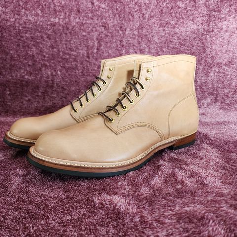Y'2 Leather Work Boot in Y'2 kakishibu horsehide leather