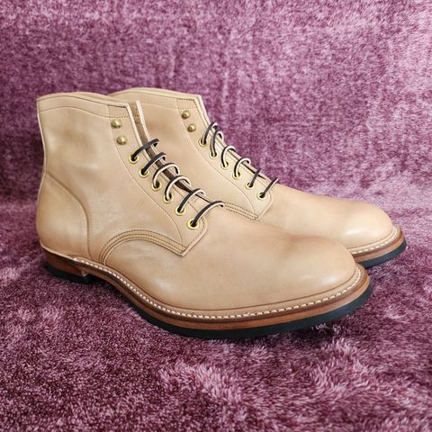 Y'2 Leather Work Boot in Y'2 kakishibu horsehide leather