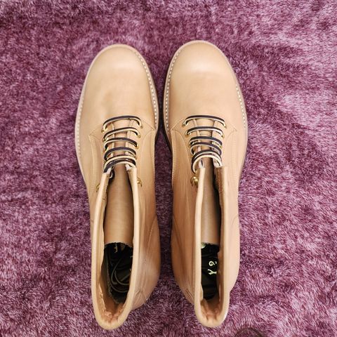 Y'2 Leather Work Boot in Y'2 kakishibu horsehide leather