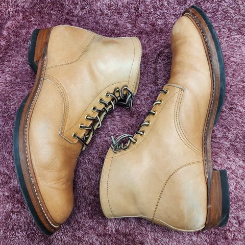 Y'2 Leather Work Boot in Y'2 kakishibu horsehide leather