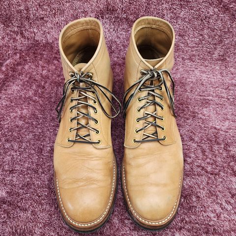 Y'2 Leather Work Boot in Y'2 kakishibu horsehide leather