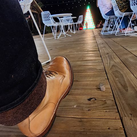 Y'2 Leather Work Boot in Y'2 kakishibu horsehide leather