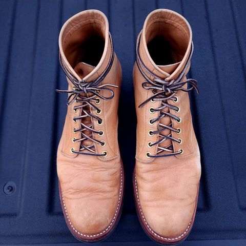 Y'2 Leather Work Boot in Y'2 kakishibu horsehide leather