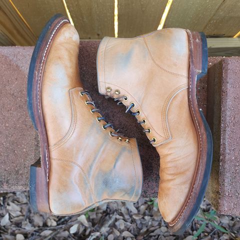 Y'2 Leather Work Boot in Y'2 kakishibu horsehide leather