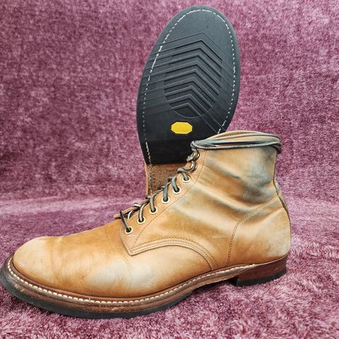 Y'2 Leather Work Boot in Y'2 kakishibu horsehide leather