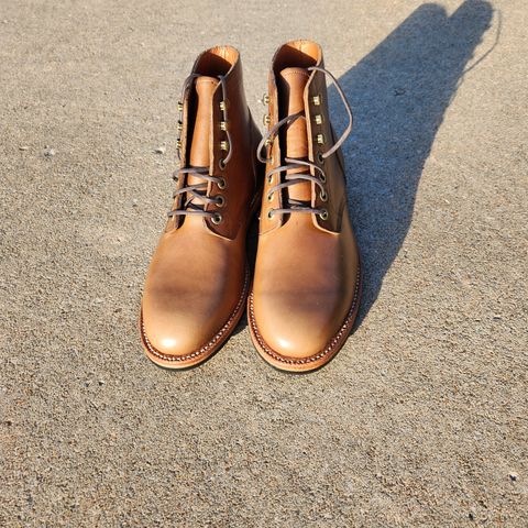 Grant Stone Nora Boot in Horween Dune Chromexcel