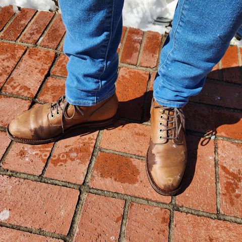Grant Stone Nora Boot in Horween Dune Chromexcel