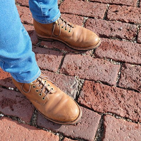Grant Stone Nora Boot in Horween Dune Chromexcel