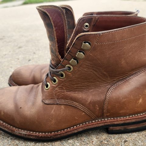 Grant Stone Nora Boot in Horween Dune Chromexcel