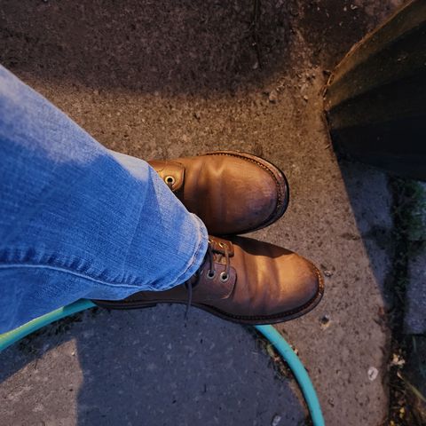 Grant Stone Nora Boot in Horween Dune Chromexcel