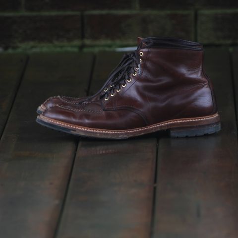 View photo of Alden Norwegian Front Blucher in Horween Brown Chromexcel