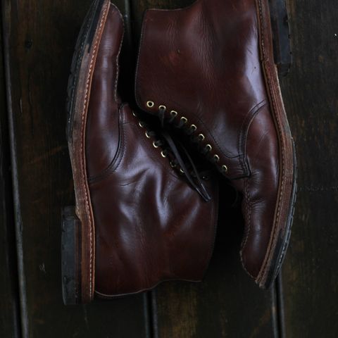 View photo of Alden Norwegian Front Blucher in Horween Brown Chromexcel