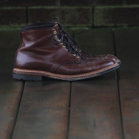 View photo of Alden Norwegian Front Blucher in Horween Brown Chromexcel