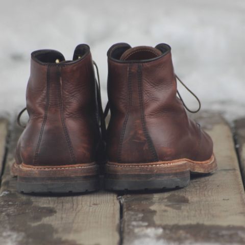 View photo of Alden Norwegian Front Blucher in Horween Brown Chromexcel