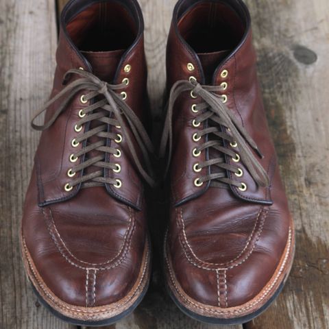 View photo of Alden Norwegian Front Blucher in Horween Brown Chromexcel