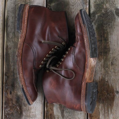 View photo of Alden Norwegian Front Blucher in Horween Brown Chromexcel