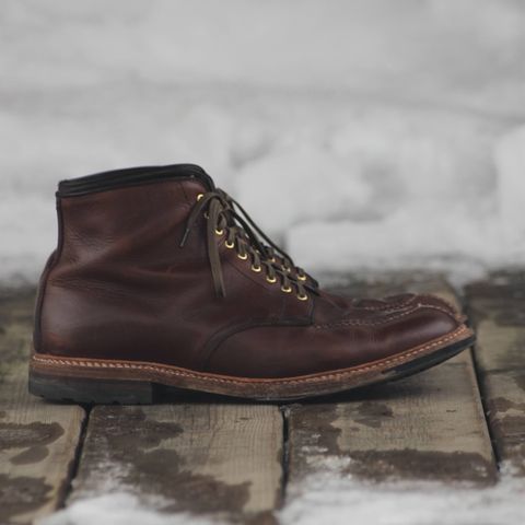 View photo of Alden Norwegian Front Blucher in Horween Brown Chromexcel