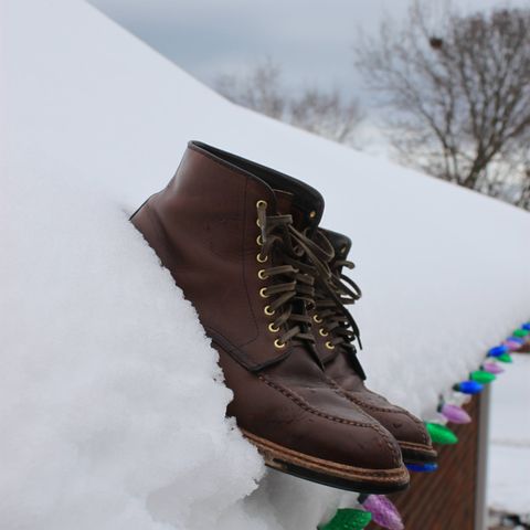 View photo of Alden Norwegian Front Blucher in Horween Brown Chromexcel