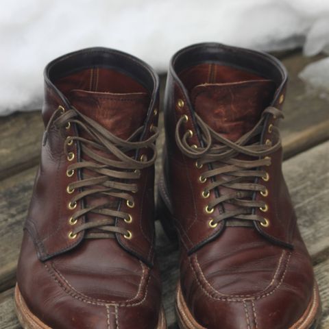 View photo of Alden Norwegian Front Blucher in Horween Brown Chromexcel