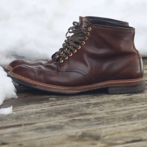 View photo of Alden Norwegian Front Blucher in Horween Brown Chromexcel