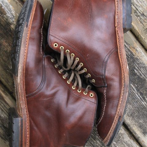 View photo of Alden Norwegian Front Blucher in Horween Brown Chromexcel