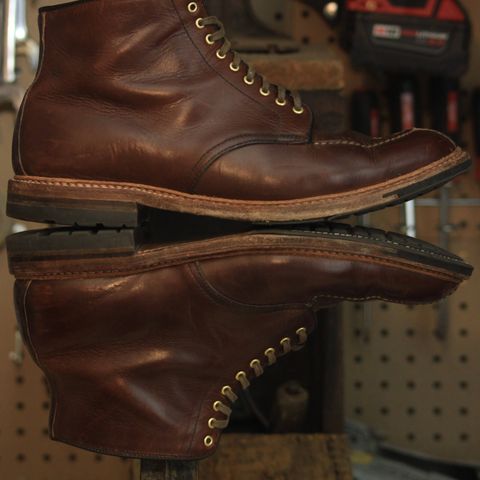 View photo of Alden Norwegian Front Blucher in Horween Brown Chromexcel