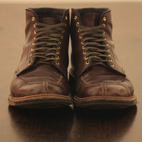 View photo of Alden Norwegian Front Blucher in Horween Brown Chromexcel